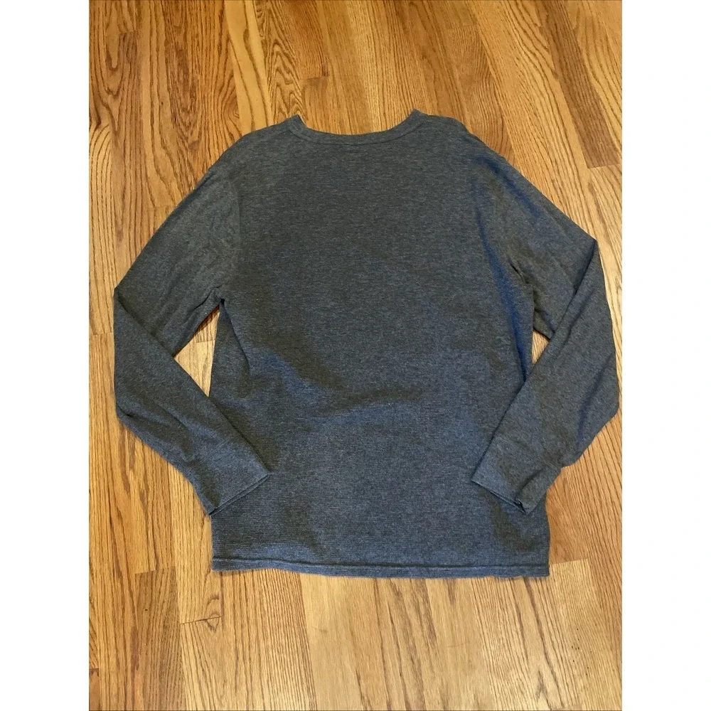 Polo Ralph Lauren Men's Waffle Knit Long Sleeve‎ Shirt Gray Size XL